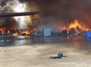 حريق في قاعدة عسكرية في اور يهودا 